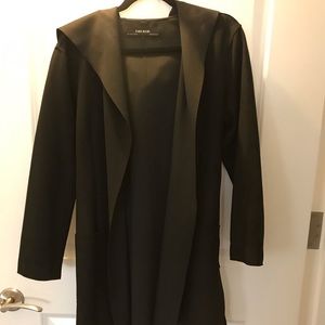 Black Zara suede trench